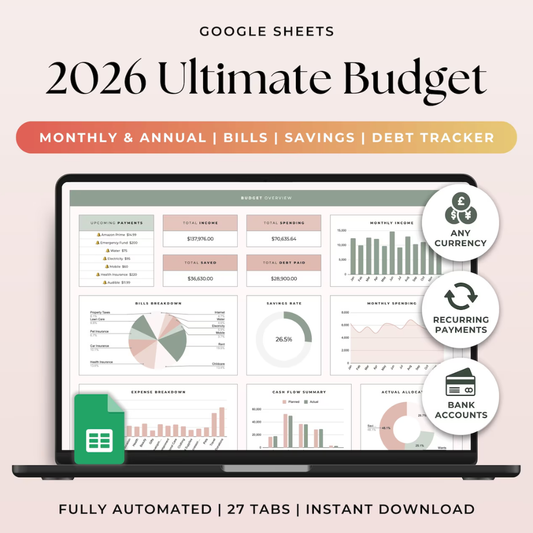2026 Ultimate Digital Budget Tracker
